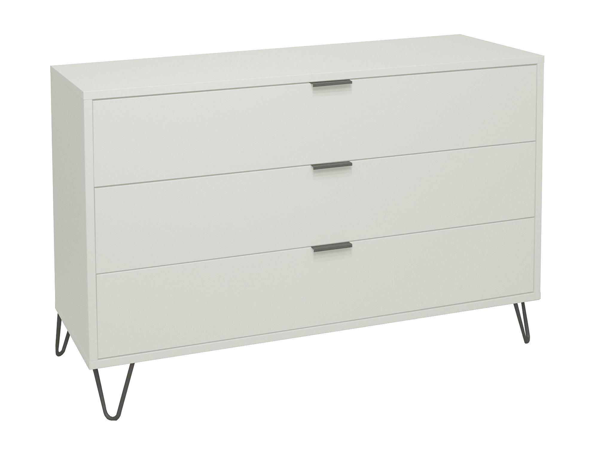 KOMMODE Erna 119x45x82 Kreidegrau matt Lack Holzwerkstoff 58aufmkessel Möbel > Kommoden & Schubladenschränke > Kommoden Grau