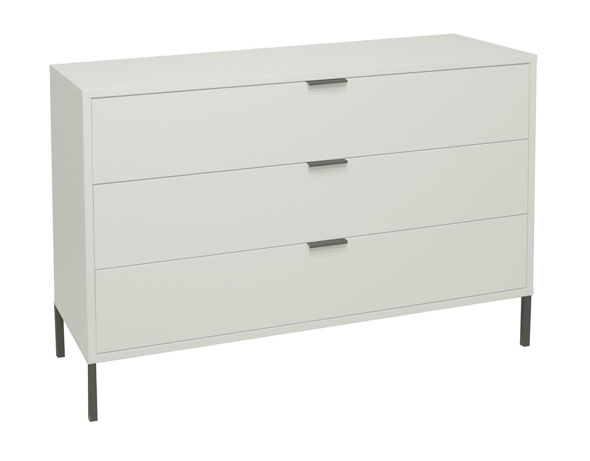 KOMMODE Erna 119x45x82 Kreidegrau matt Lack Holzwerkstoff 58aufmkessel Möbel > Kommoden & Schubladenschränke > Kommoden Grau