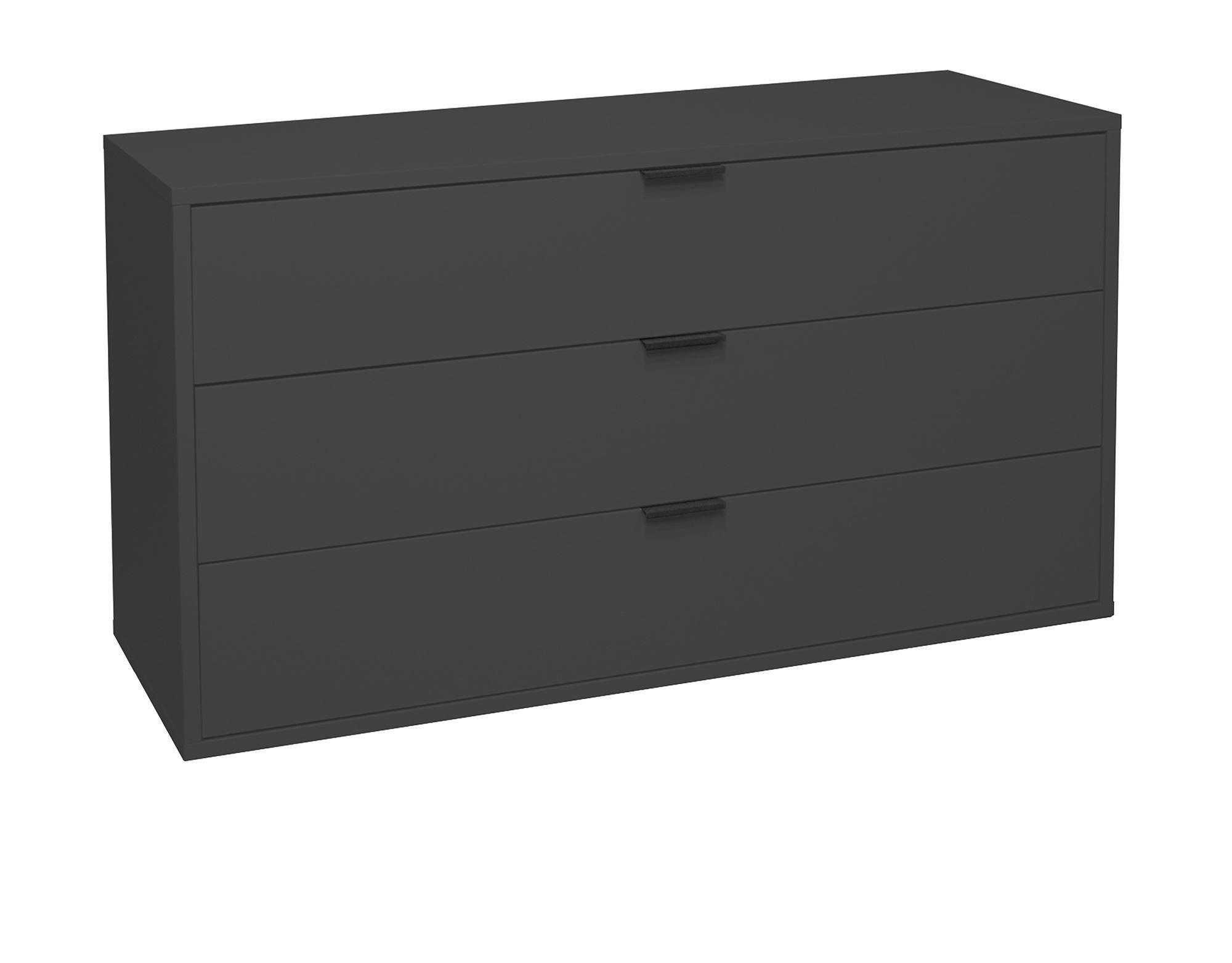 KOMMODE Erna 119x45x67 Anthrazit matt Lack Holzwerkstoff 58aufmkessel Möbel > Kommoden & Schubladenschränke > Kommoden Anthrazit