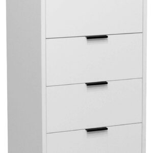 KOMMODE Erna 51x45x108 Kreidegrau matt Lack Holzwerkstoff 58aufmkessel Möbel > Kommoden & Schubladenschränke > Kommoden Grau