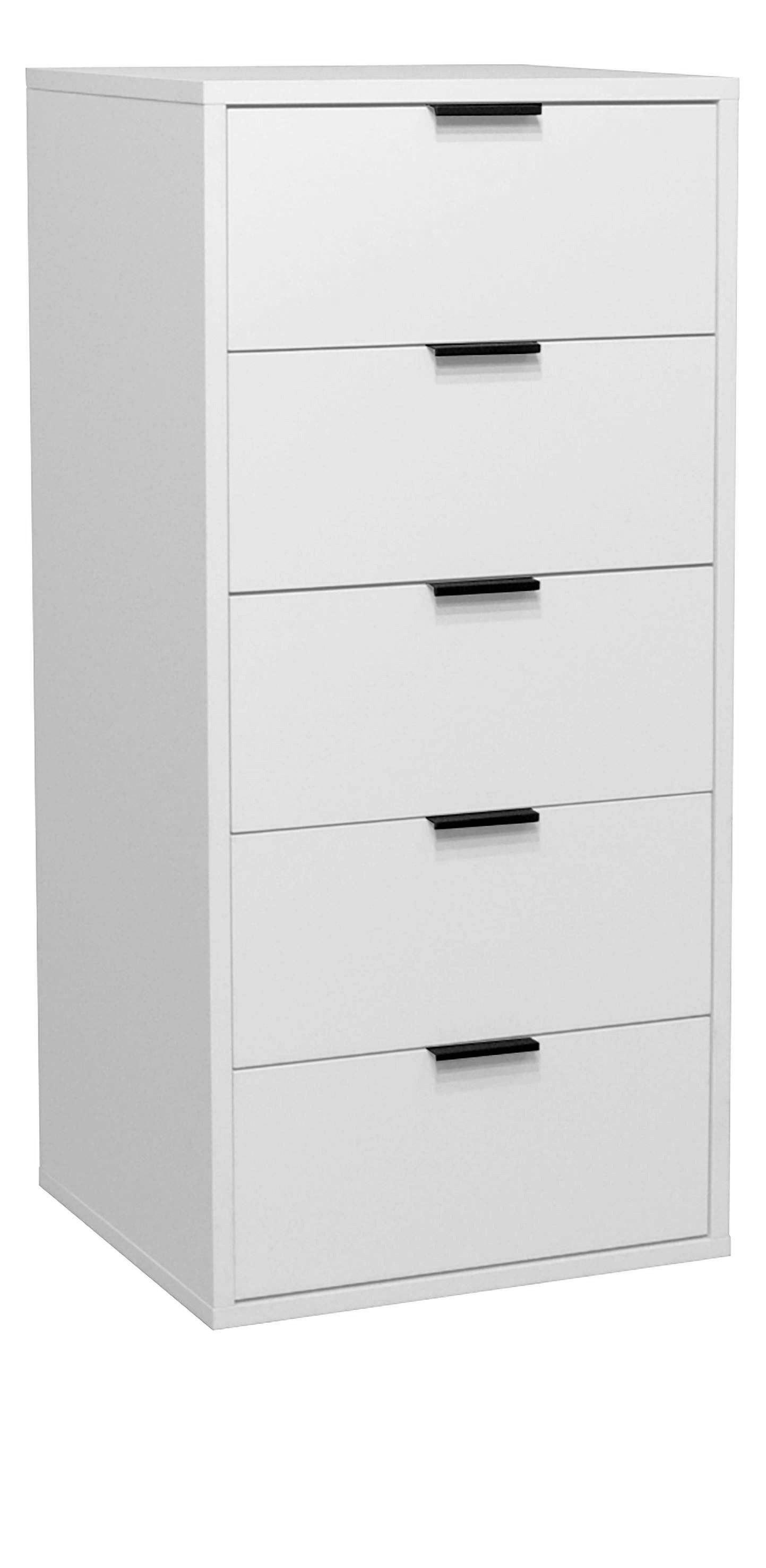 KOMMODE Erna 51x45x108 Kreidegrau matt Lack Holzwerkstoff 58aufmkessel Möbel > Kommoden & Schubladenschränke > Kommoden Grau