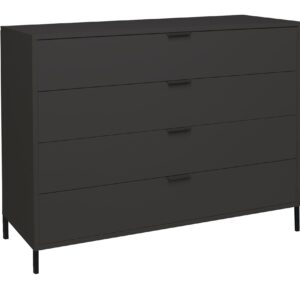 KOMMODE Erna 119x45x102 Anthrazit matt Lack Holzwerkstoff 58aufmkessel Möbel > Kommoden & Schubladenschränke > Kommoden Anthrazit