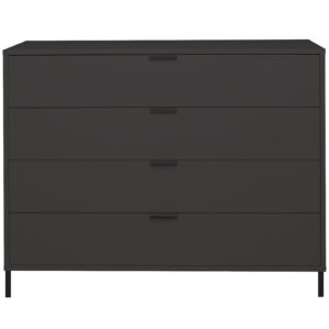 Wohnli Möbelsuche - KOMMODE Erna 119x45x102 Anthrazit matt Lack
