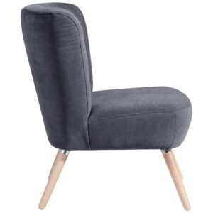 SESSEL Kassi Bezug Veloursstoff Buche natur / anthrazit Kunststoff 58aufmkessel Möbel > Sessel > Polstersessel Anthrazit