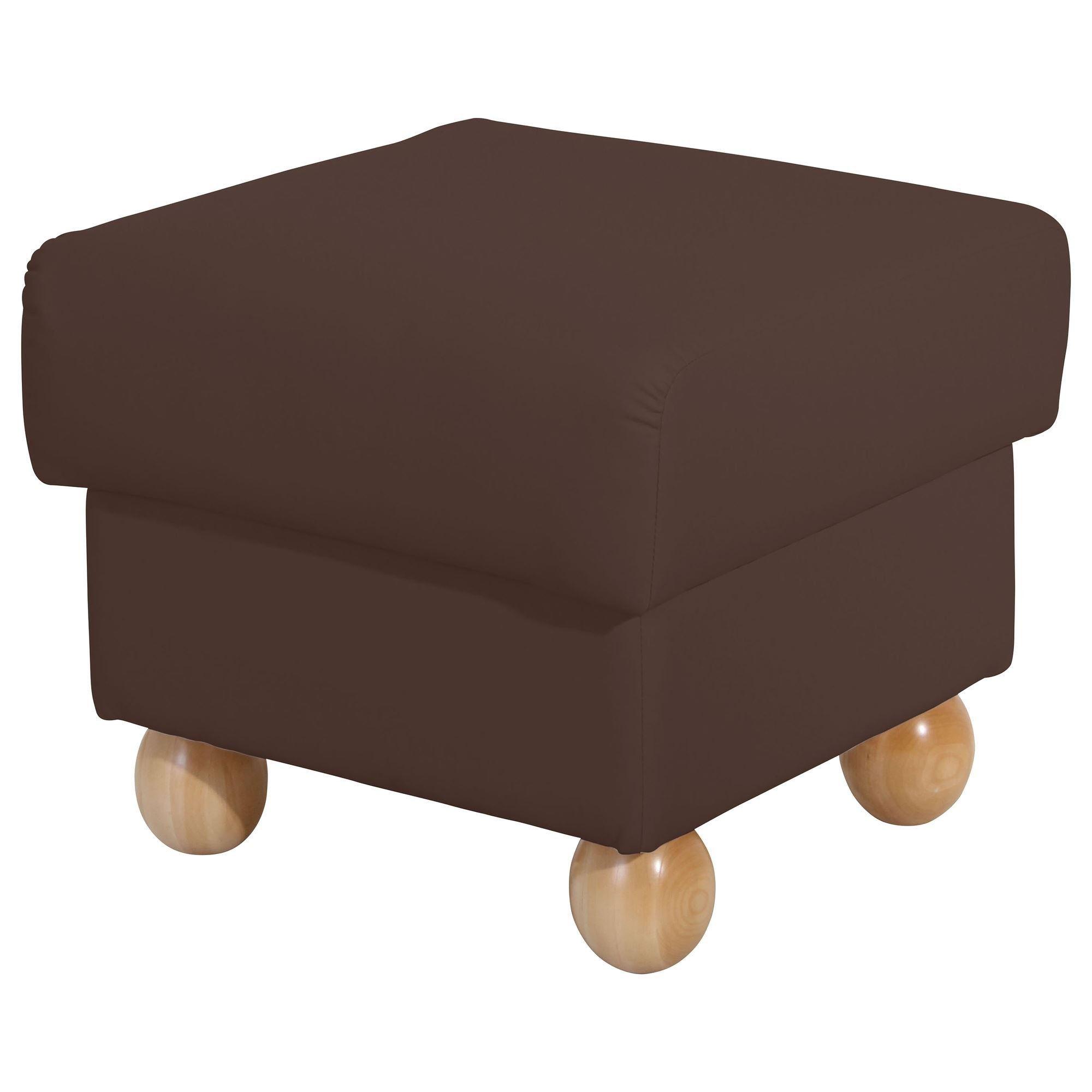 Wohnli Möbelsuche - HOCKER Kasha Bezug Kunstleder Buche natur / braun