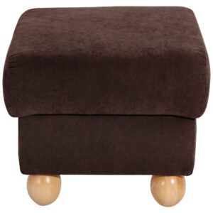 wohnli-moebel-suche-800000951260-1 HOCKER Kasha Bezug Veloursstoff Buche natur / braun Kunststoff 58aufmkessel Möbel > Sessel > Hocker Braun