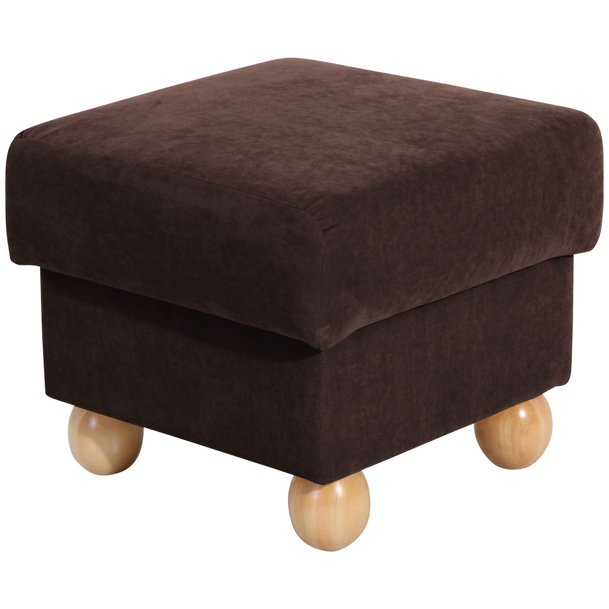 wohnli-moebel-suche-800000951260 Wohnli Möbelsuche - HOCKER Kasha Bezug Veloursstoff Buche natur / braun