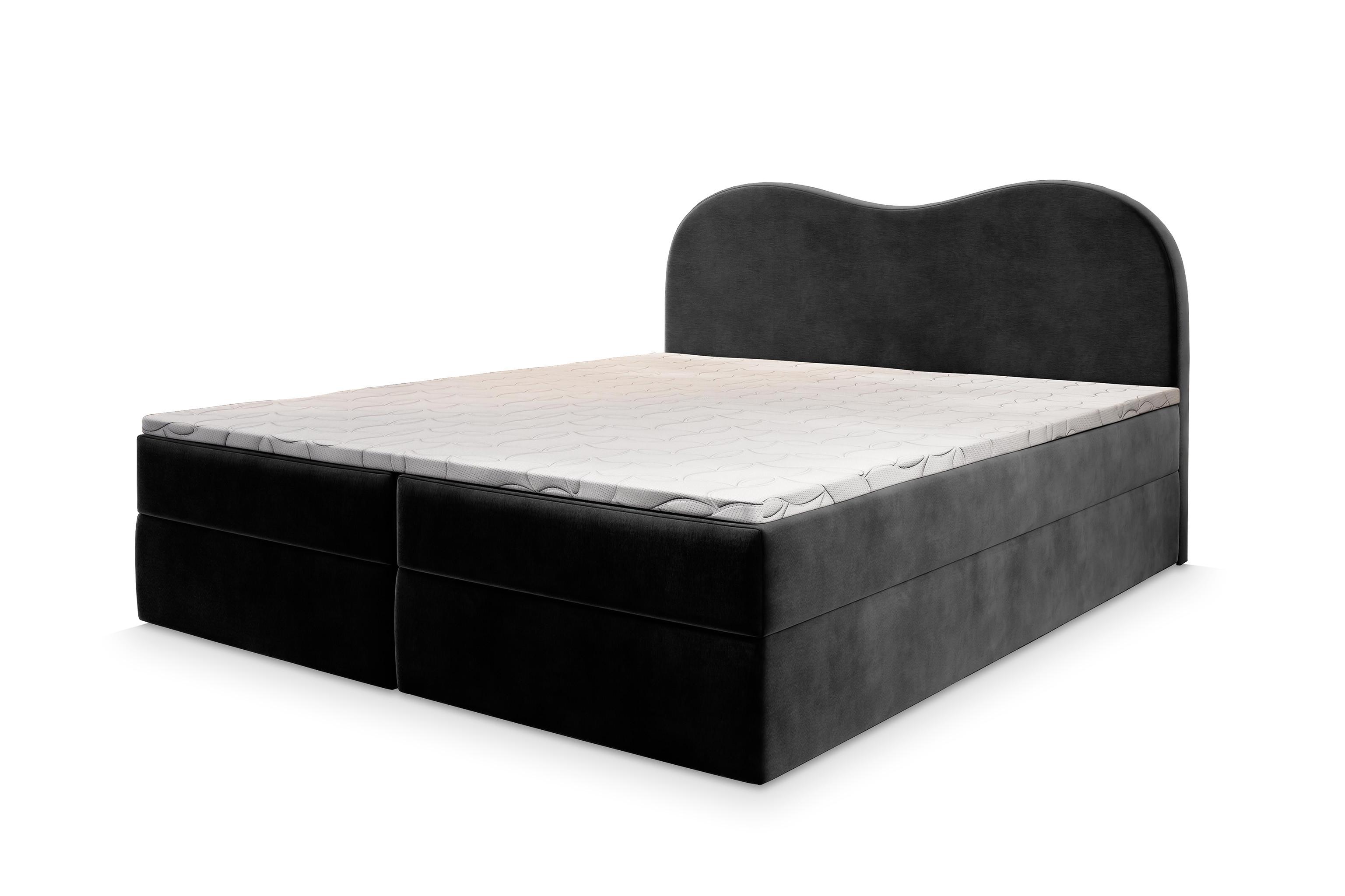 wohnli-moebel-suche-800000953368 Wohnli Möbelsuche - BOXBETT FLUVIA M 160x200 cm mit Matratze und Topper - Schwarz