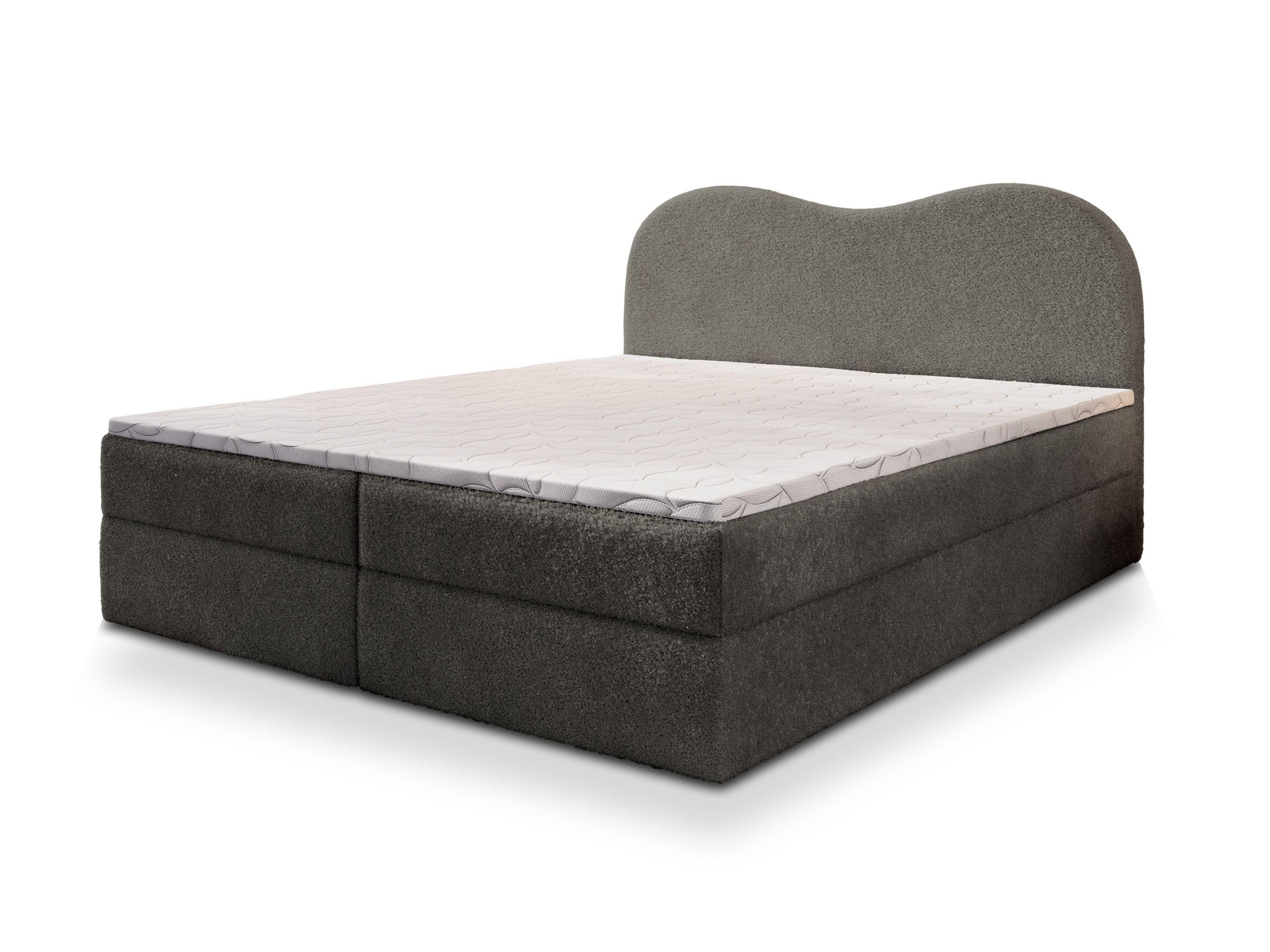 wohnli-moebel-suche-800000953370 Wohnli Möbelsuche - BOXBETT FLUVIA N 160x200 cm mit Matratze und Topper - Grau