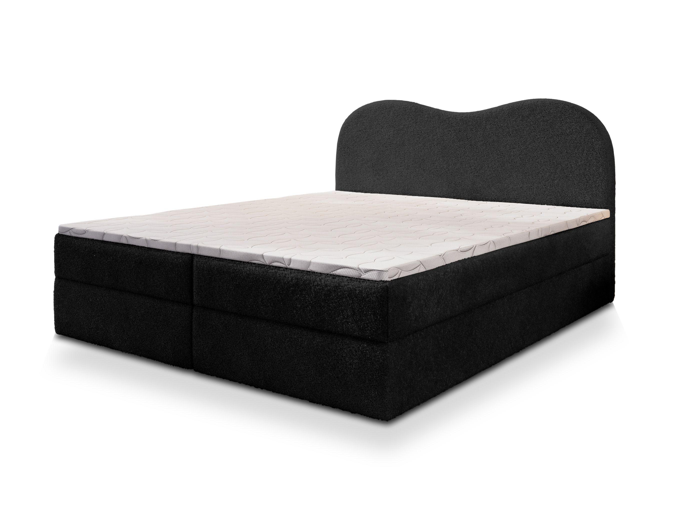 wohnli-moebel-suche-800000953465 Wohnli Möbelsuche - BOXBETT FLUVIA N 160x200 cm mit Matratze und Topper - Schwarz
