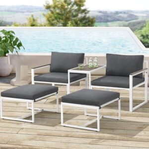 wohnli-moebel-suche-800000957558-1 GARTENMÖBEL Bari dunkelgrau 5-tlg. Metall Juskys Garten & Outdoor > Gartenmöbel > Gartenmöbel-Sets Grau