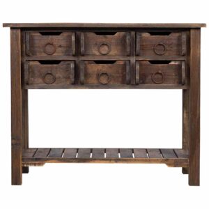 wohnli-moebel-suche-800000957577-1 FLURTISCH aus holz mit 6 schubladen 105x45x82 cm Holz Wanderlust Möbel > Kommoden & Schubladenschränke > Konsolentische Braun
