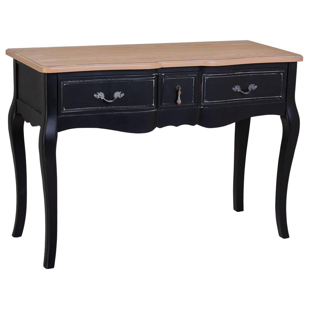 wohnli-moebel-suche-800000957579 Wohnli Möbelsuche - EMPFANGSTISCH aus lackiertem Holz mit 3 Schubladen 115x50x80h cm - Schwarz