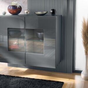 wohnli-moebel-suche-800000963919-1 KOMMODE Grömitz Grau Hochglanz Holzwerkstoff Vladon Möbel > Kommoden & Schubladenschränke > Kommoden Grau