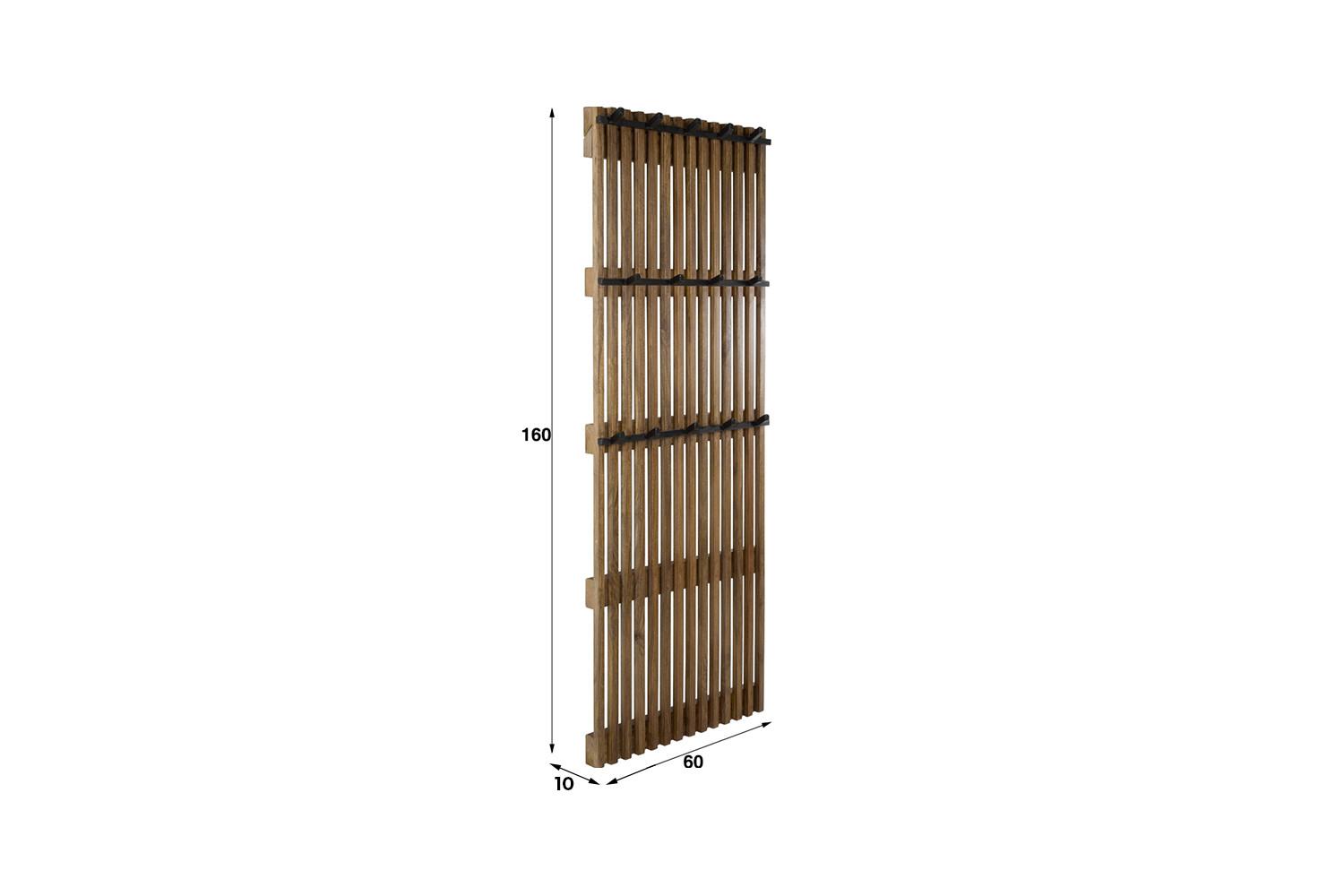 GARDEROBE JACINTA Braun Mango Metall KAWOLA Garderoben > Garderobenpaneele Braun
