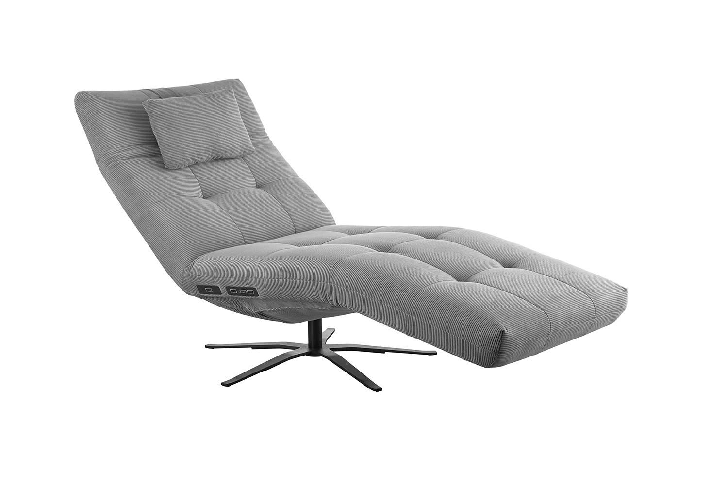 wohnli-moebel-suche-800000966669 Wohnli Möbelsuche - RELAXLIEGE LETICIA Grau Cord Drehbar (360°)