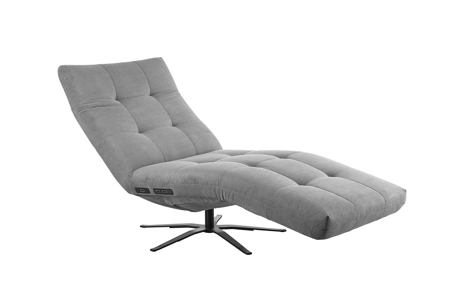 wohnli-moebel-suche-800000966694 Wohnli Möbelsuche - RELAXLIEGE LETICIA Grau Cord Drehbar (360°)