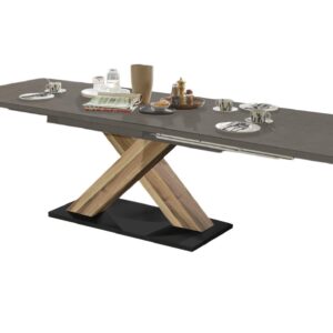 wohnli-moebel-suche-800000967669-1 ESSTISCH ausziehbar Elene 180x90x76 Plankeneiche/Graphit Holzwerkstoff 58aufmkessel Möbel > Tische > Esstische Grau
