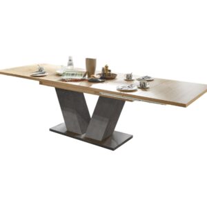 wohnli-moebel-suche-800000967670-1 ESSTISCH ausziehbar Elena 180x90x76 Graphit/Asteiche Holzwerkstoff 58aufmkessel Möbel > Tische > Esstische Grau