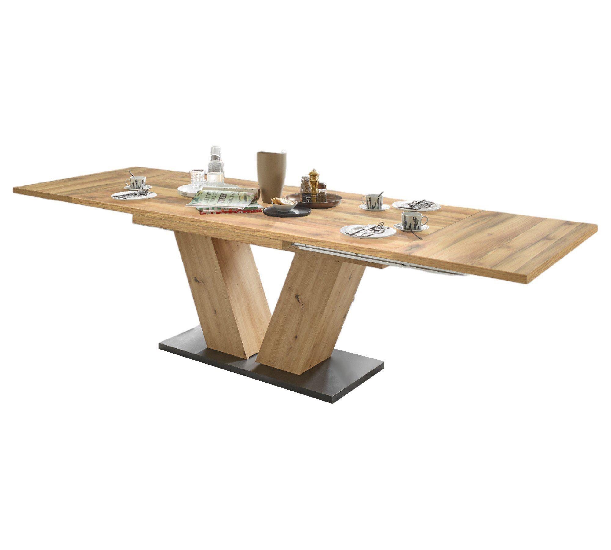 ESSTISCH ausziehbar Elena 160x90x76 Asteiche/Plankeneiche Holzwerkstoff 58aufmkessel Möbel > Tische > Esstische Braun