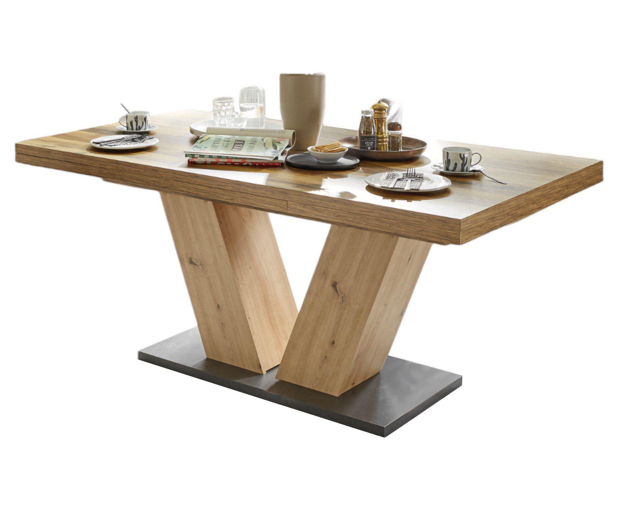 Wohnli Möbelsuche - ESSTISCH ausziehbar Elena 160x90x76 Asteiche/Plankeneiche