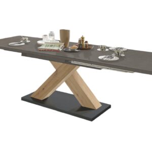 wohnli-moebel-suche-800000967700-1 ESSTISCH ausziehbar Elene 180x90x76 Asteiche/Graphit Holzwerkstoff 58aufmkessel Möbel > Tische > Esstische Grau