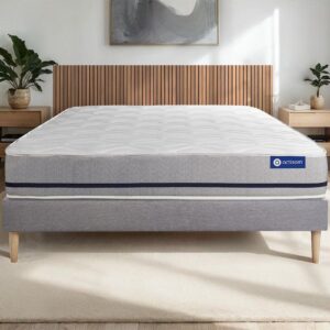 wohnli-moebel-suche-800000969691-1 BETT Actimemo soft Memory-Schaum 160 x 190 cm h2 - Kit Bettgestell Grau Holz ACTISOM Möbel > Betten Grau