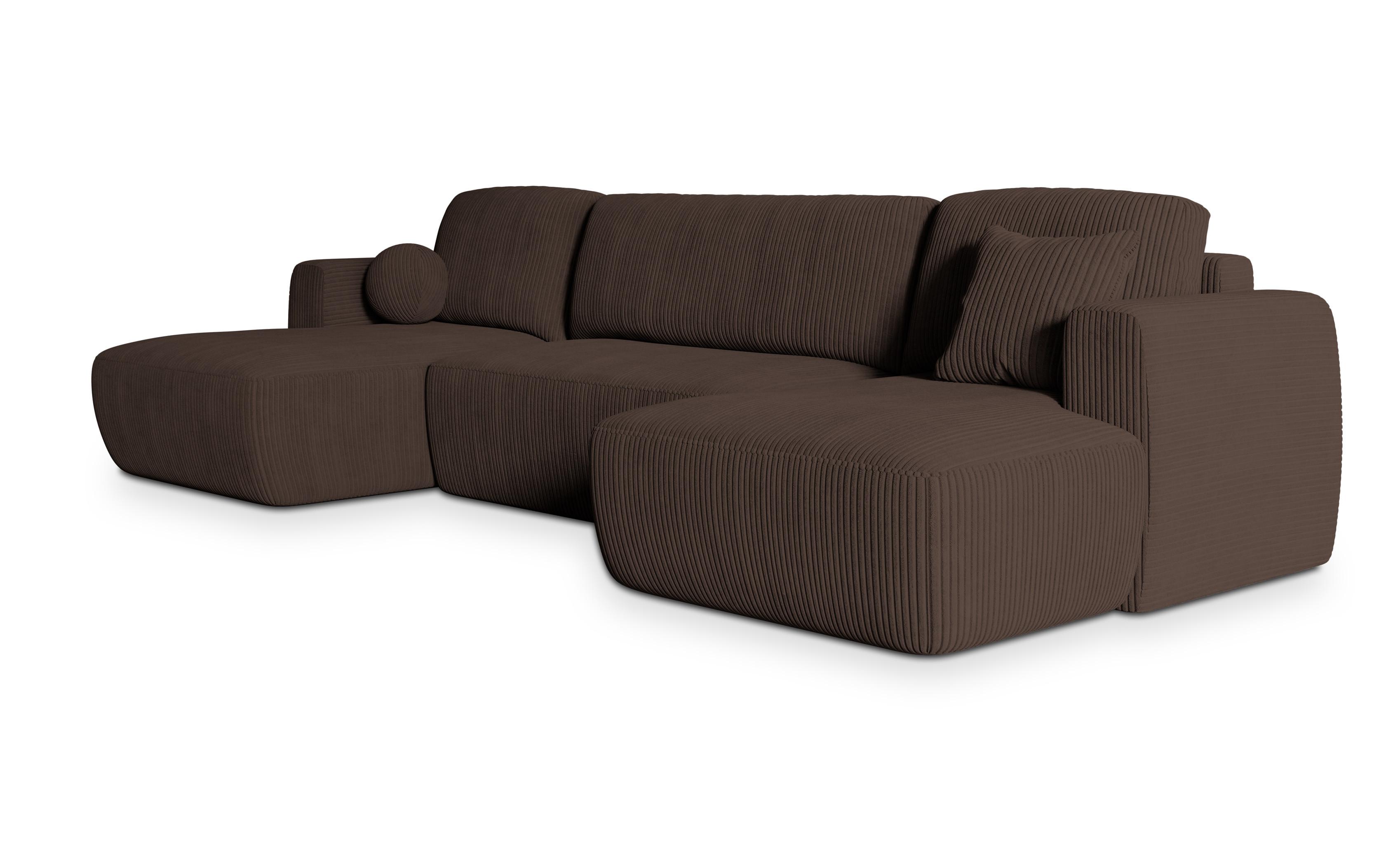 wohnli-moebel-suche-800000969997 Wohnli Möbelsuche - WOHNLANDSCHAFT SENTUM P Braun Kordstoff mit Schlaffunktion