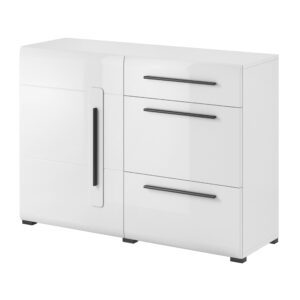 wohnli-moebel-suche-800000970563 Wohnli Möbelsuche - KOMMODE TULLIA 120/86/39 cm mit 3 Schubladen und 1 Türen Weiß