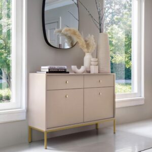 wohnli-moebel-suche-800000971029-1 KOMMODE MONDO 104/83/39 cm mit 2 Schubladen 2 Türen Beige Holzwerkstoff MASSENO Möbel > Kommoden & Schubladenschränke > Kommoden Beige