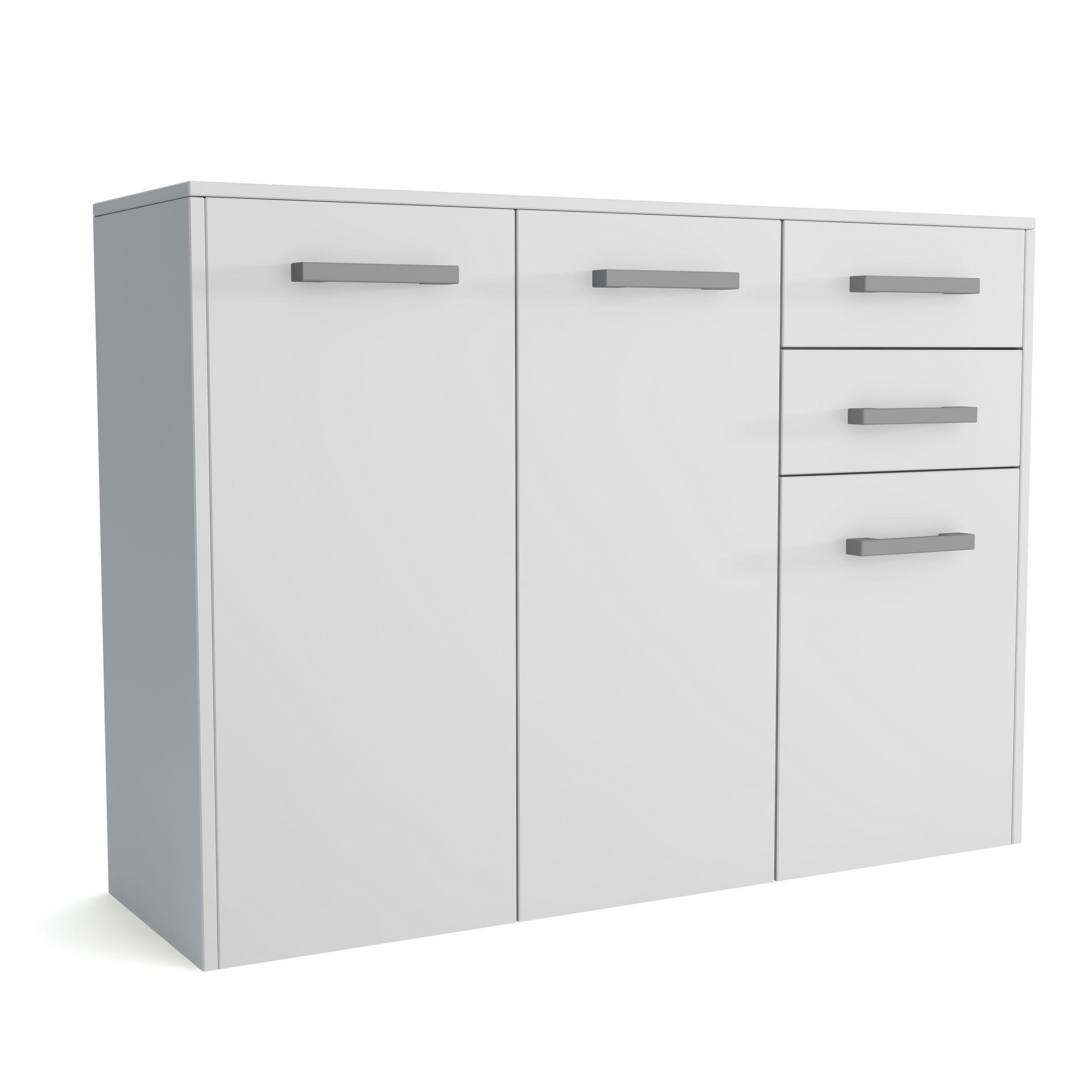 wohnli-moebel-suche-800000971111 Wohnli Möbelsuche - KOMMODE SCALINI 113/82/33 cm mit 2 Schubladen 3 Türen Weiß