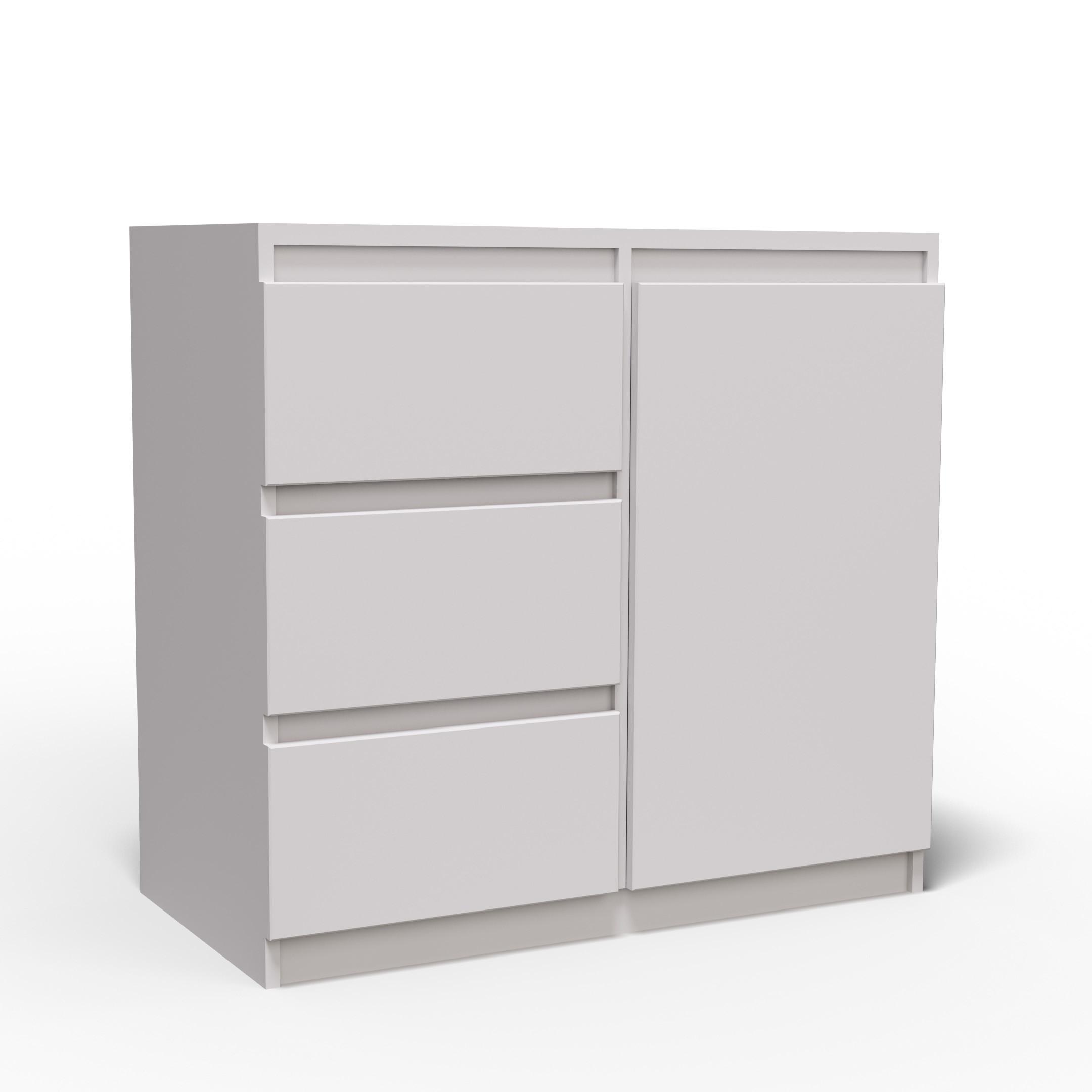 wohnli-moebel-suche-800000971118 Wohnli Möbelsuche - KOMMODE MERAVIGLIA 80/85/33 cm mit 3 Schubladen 1 Türen Weiß