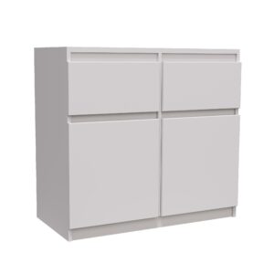 wohnli-moebel-suche-800000971124 Wohnli Möbelsuche - KOMMODE MERAVIGLIA 80/85/33 cm mit 2 Schubladen 2 Türen Weiß