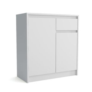 Wohnli Möbelsuche - KOMMODE ASTORRE 75/82/35 cm mit 1 Schubladen 2 Türen Weiß