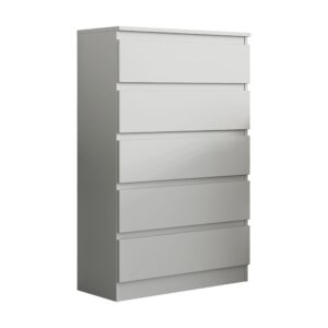 Wohnli Möbelsuche - KOMMODE ADRIANO 70/112/33 cm mit 5 Schubladen Weiß