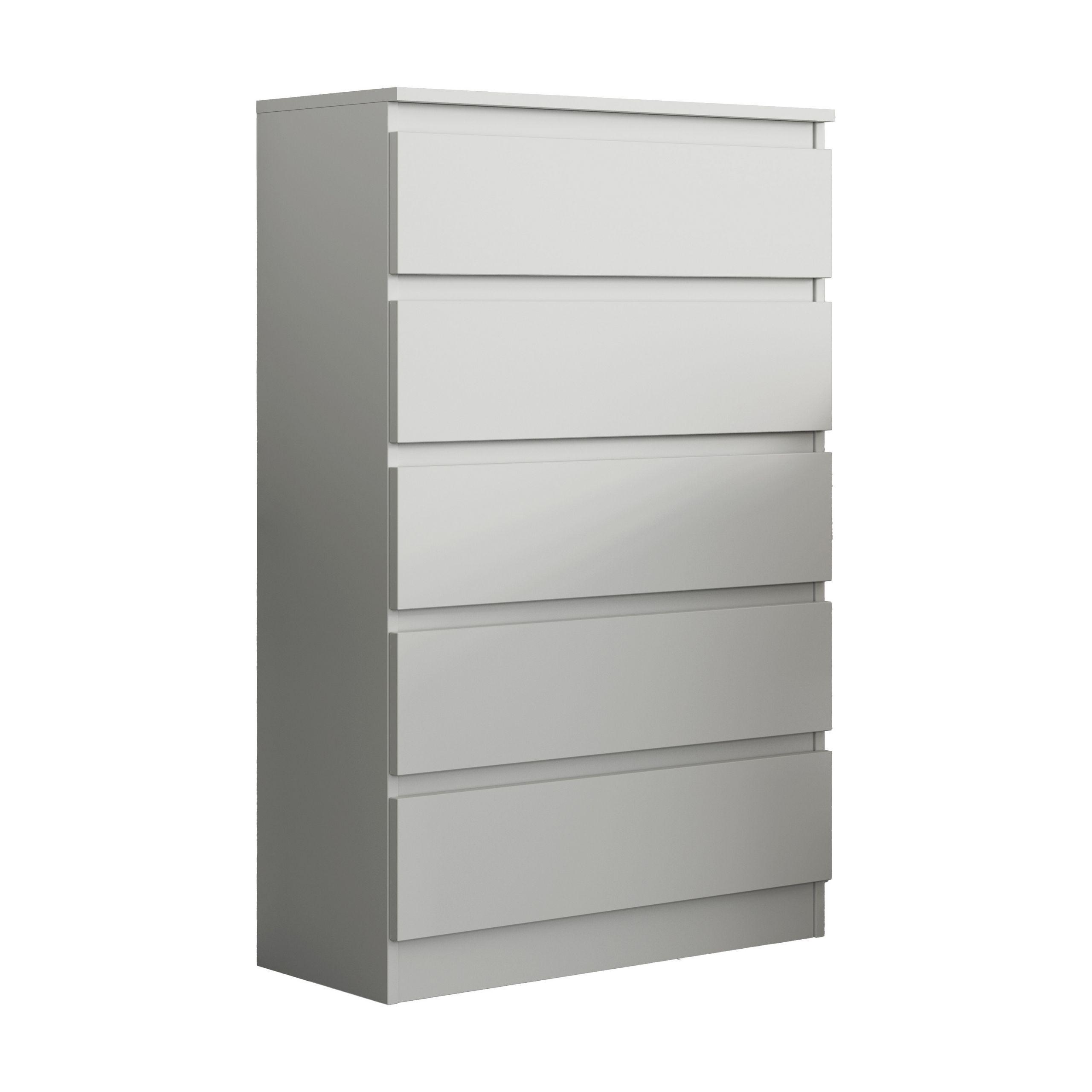 wohnli-moebel-suche-800000971144 Wohnli Möbelsuche - KOMMODE ADRIANO 70/112/33 cm mit 5 Schubladen Weiß