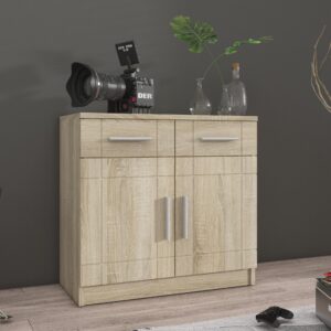 wohnli-moebel-suche-800000971171-1 KOMMODE PERUGIA 69/70/37 cm mit 2 Schubladen 2 Türen Sonoma Eiche Holzwerkstoff MASSENO Möbel > Kommoden & Schubladenschränke > Kommoden Braun