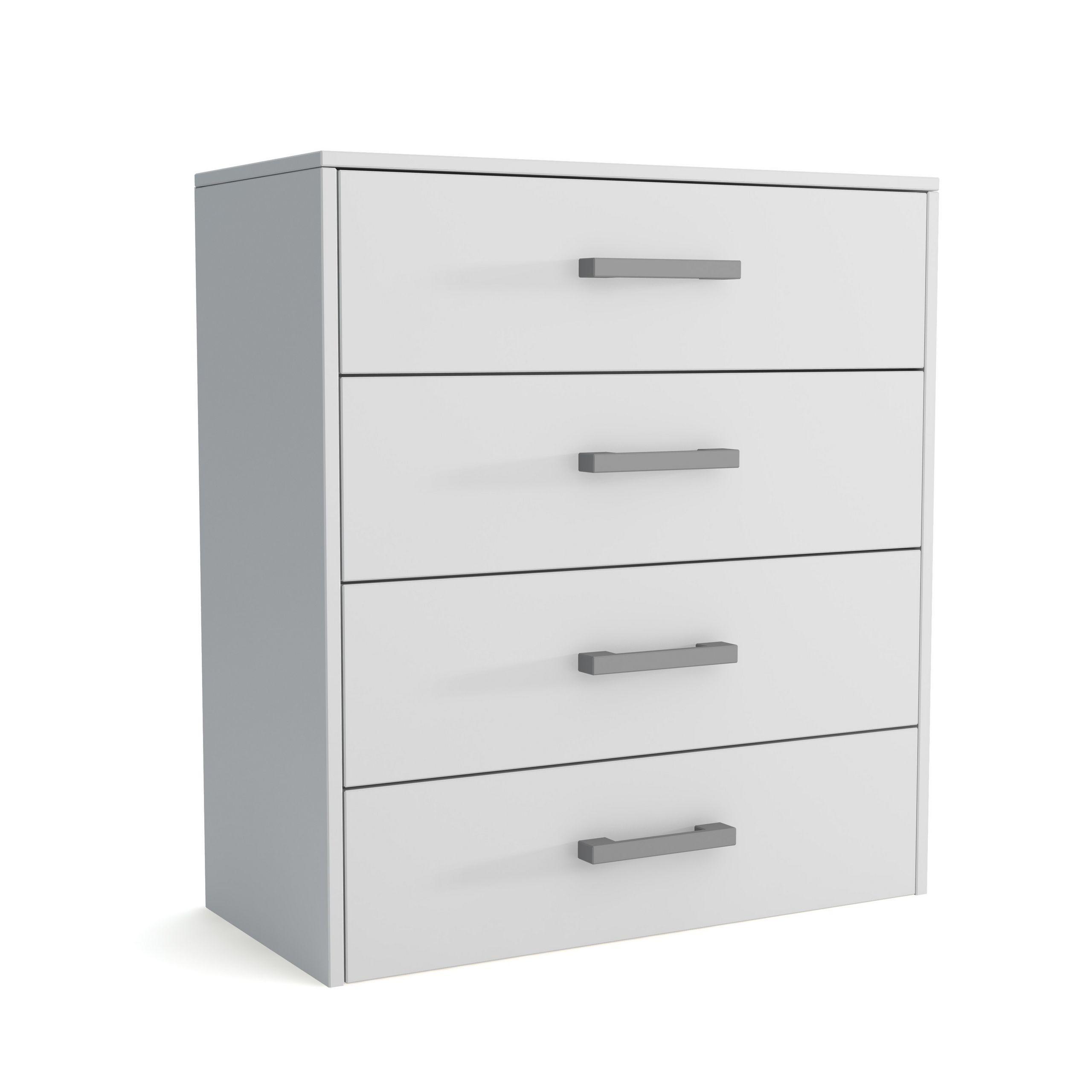 wohnli-moebel-suche-800000971185 Wohnli Möbelsuche - KOMMODE SCALINI 75/82/33 cm mit 4 Schubladen Weiß