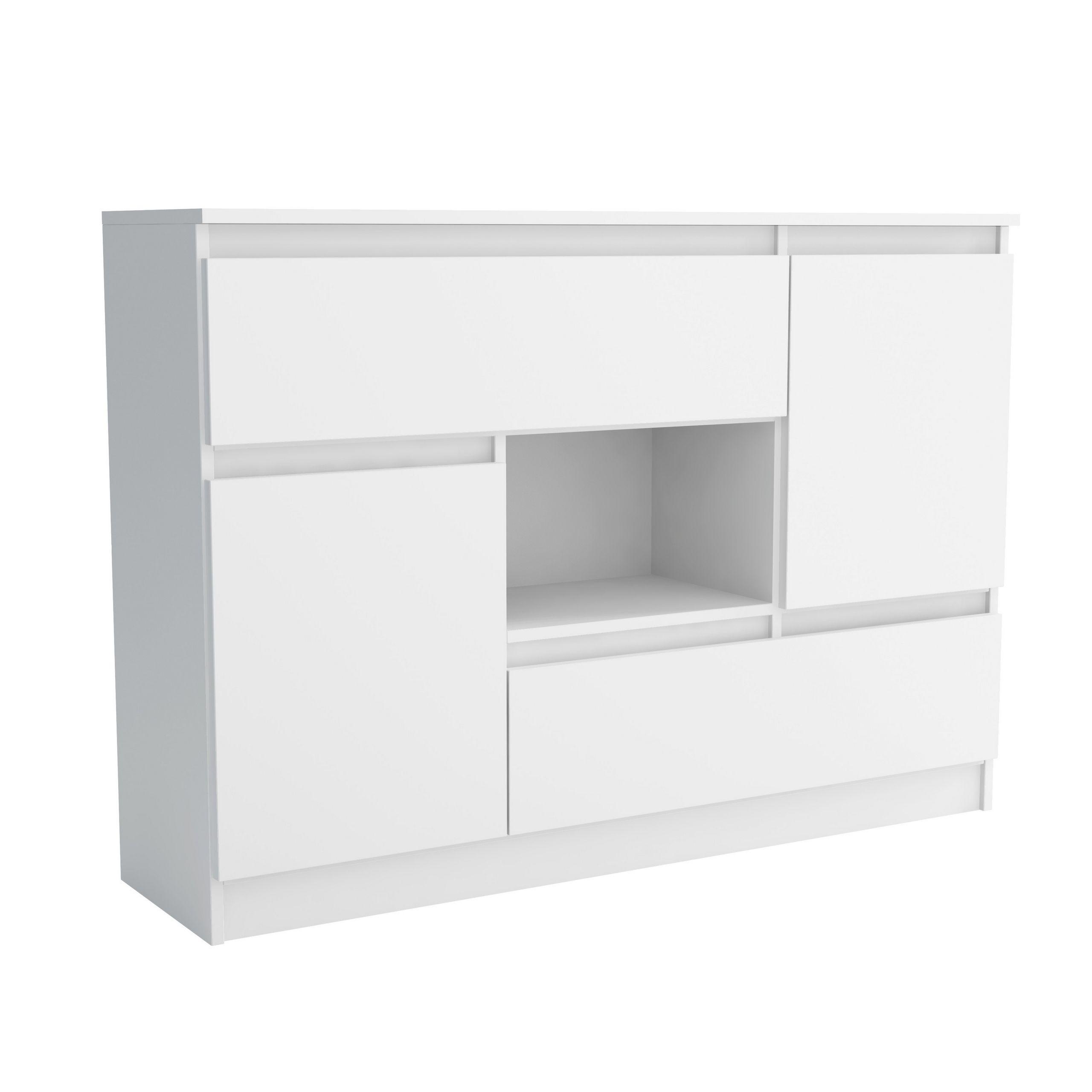 wohnli-moebel-suche-800000971193 Wohnli Möbelsuche - KOMMODE FIORENZA 120/85/33 cm mit 2 Schubladen 2 Türen Weiß