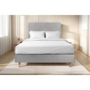Wohnli Möbelsuche - KOPFTEIL gepolstertes – grauer Bouclé-Stoff - 180 cm