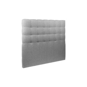 KOPFTEIL gepolstert - Gesteppt – grauer Bouclé-Stoff - 135 cm Holz Sommeil de Plomb Möbel > Betten Grau