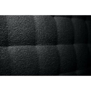 Wohnli Möbelsuche - KOPFTEIL gepolstert - Gesteppt – schwarzer Bouclé-Stoff - 90 cm