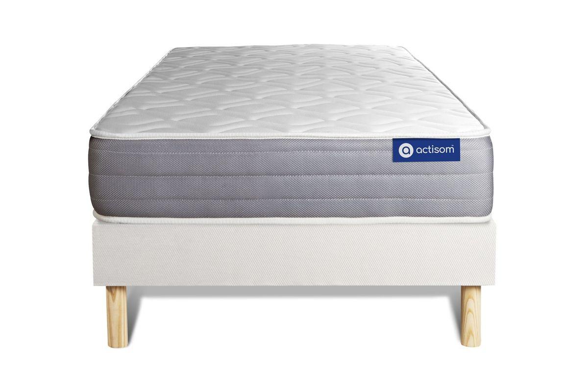 Wohnli Möbelsuche - BETT Actiflex dream Taschenfederkern und Memory-Schaum 90 x 200 cm h1 - Kit Bettgestell Weiß