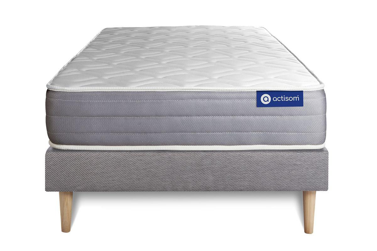 Wohnli Möbelsuche - BETT Actiflex dream Taschenfederkern und Memory-Schaum 80 x 200 cm h1 - Kit Bettgestell Grau