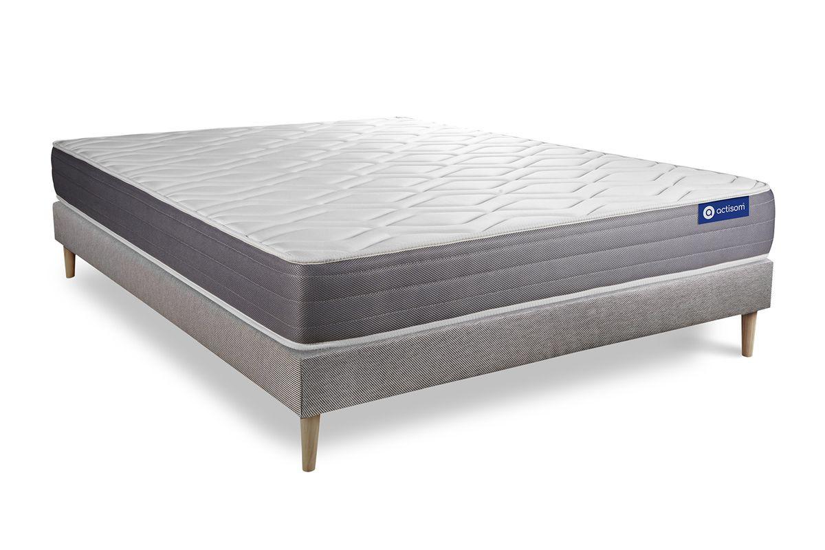 Wohnli Möbelsuche - BETT Actiflex dream Taschenfederkern und Memory-Schaum 135 x 190 cm h1 - Kit Bettgestell Grau