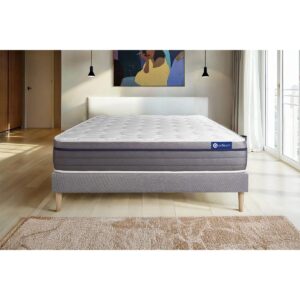 BETT Actimemo zen Memory-Schaum 160 x 200 cm h1 - Kit Bettgestell Grau Holz ACTISOM Möbel > Betten Grau