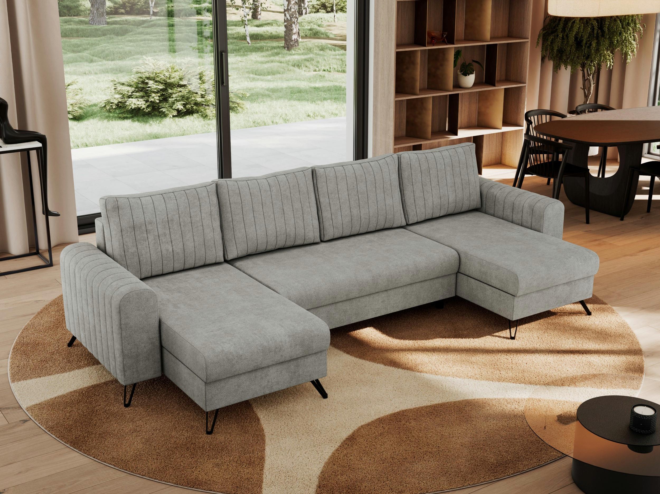 wohnli-moebel-suche-800000976132-1 WOHNLANDSCHAFT AXEL U Struktur Hellgrau Textil MKS Möbel > Sofas & Couches > Wohnlandschaften > Wohnlandschaften U-Form Grau