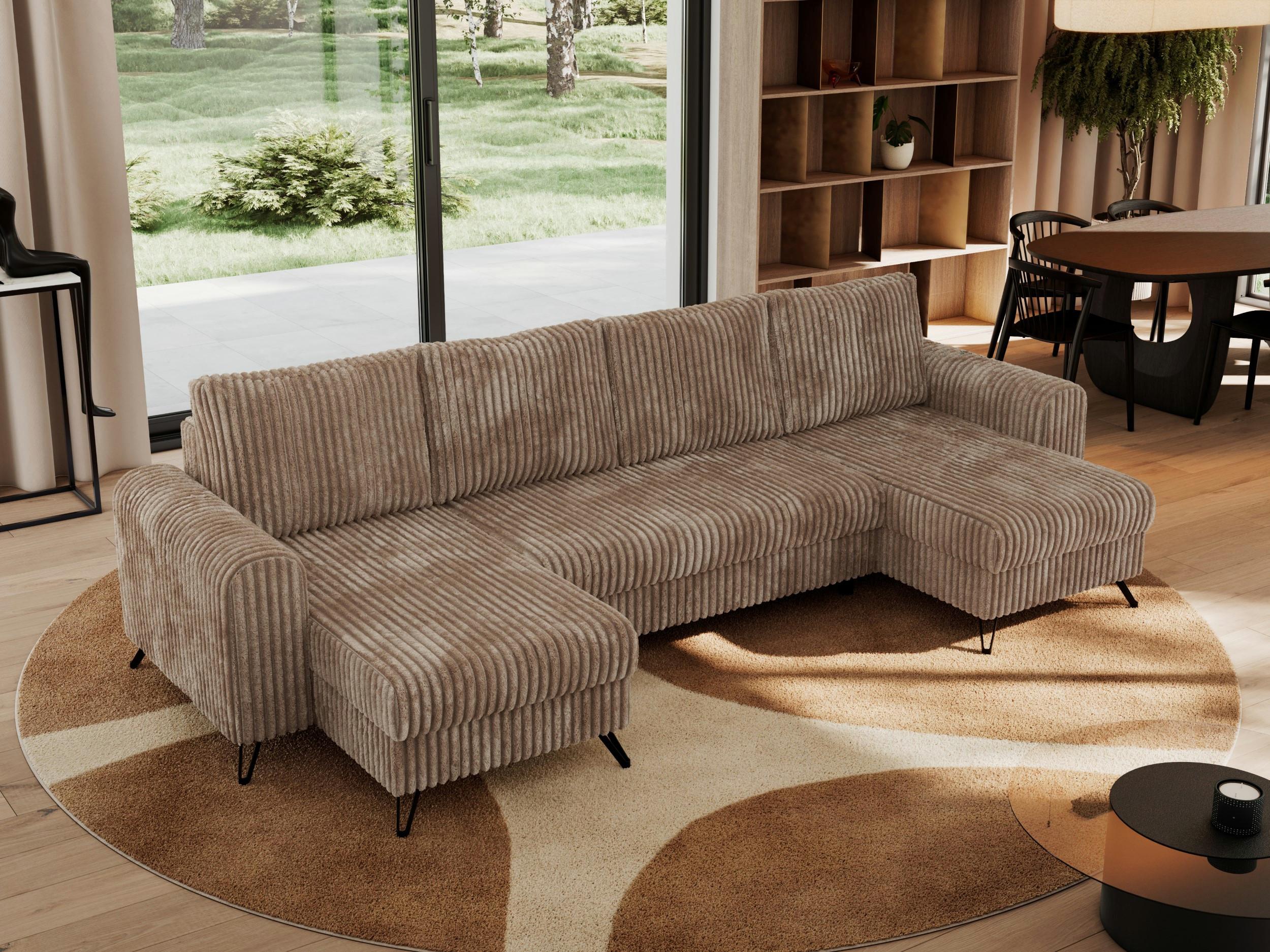 WOHNLANDSCHAFT AXEL U Cord Braun Textil MKS Möbel > Sofas & Couches > Wohnlandschaften > Wohnlandschaften U-Form Braun
