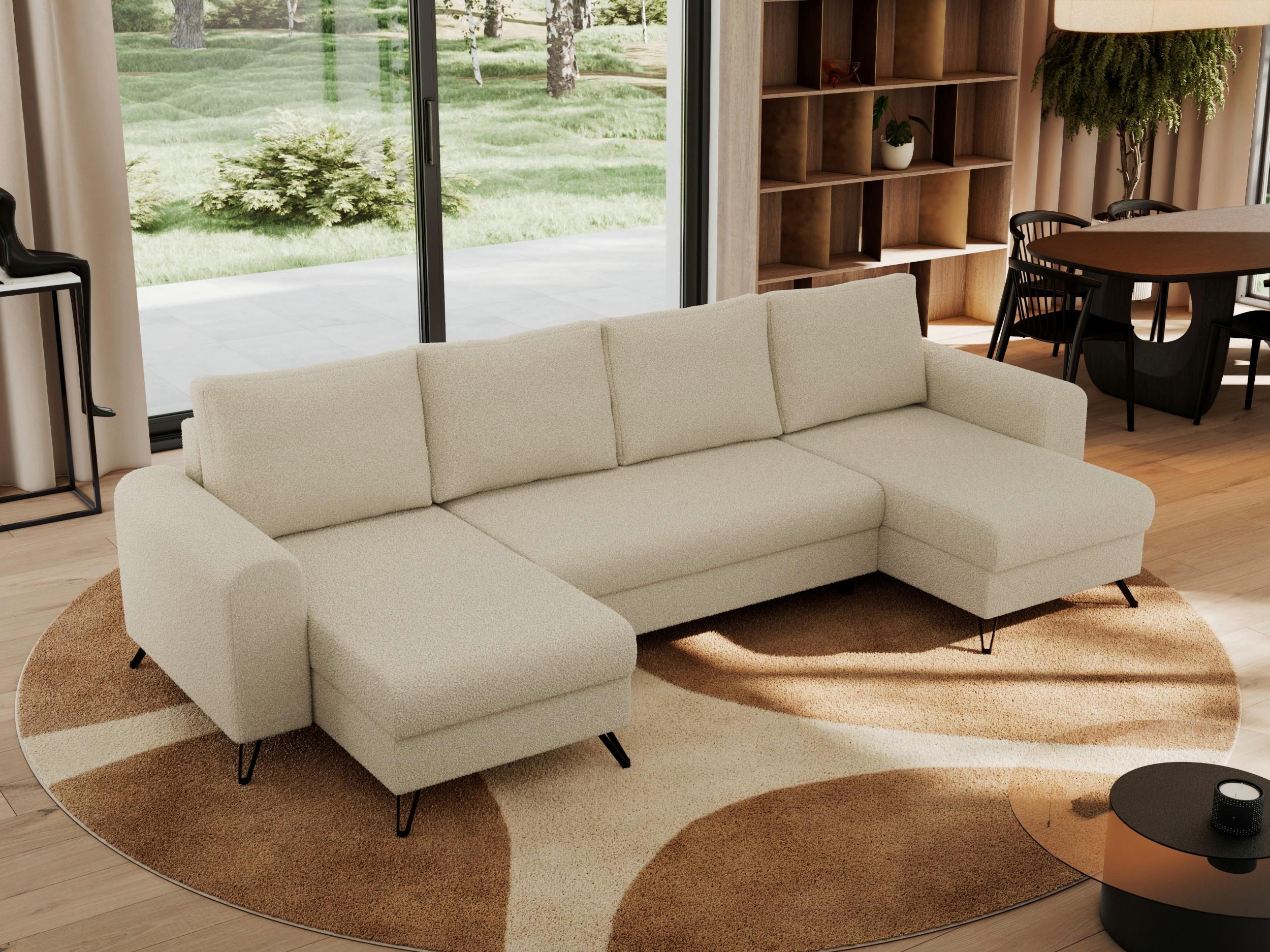 WOHNLANDSCHAFT AXEL U Boucle Beige Textil MKS Möbel > Sofas & Couches > Wohnlandschaften > Wohnlandschaften U-Form Beige