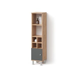 wohnli-moebel-suche-800000977181 Wohnli Möbelsuche - MIDISCHRANK Fucino Anthrazit 30 x 130.6 cm kleine Tür